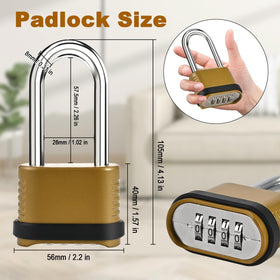 Locilot weatherproof padlock withstands rain and snow for outdoor sheds and gates.