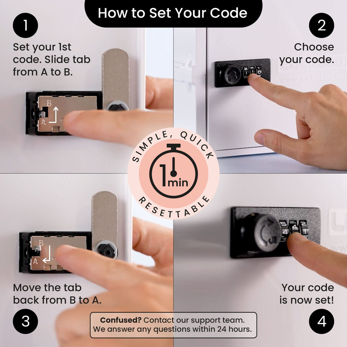 Lockabox One clamshell design supports hygiene and clean storage