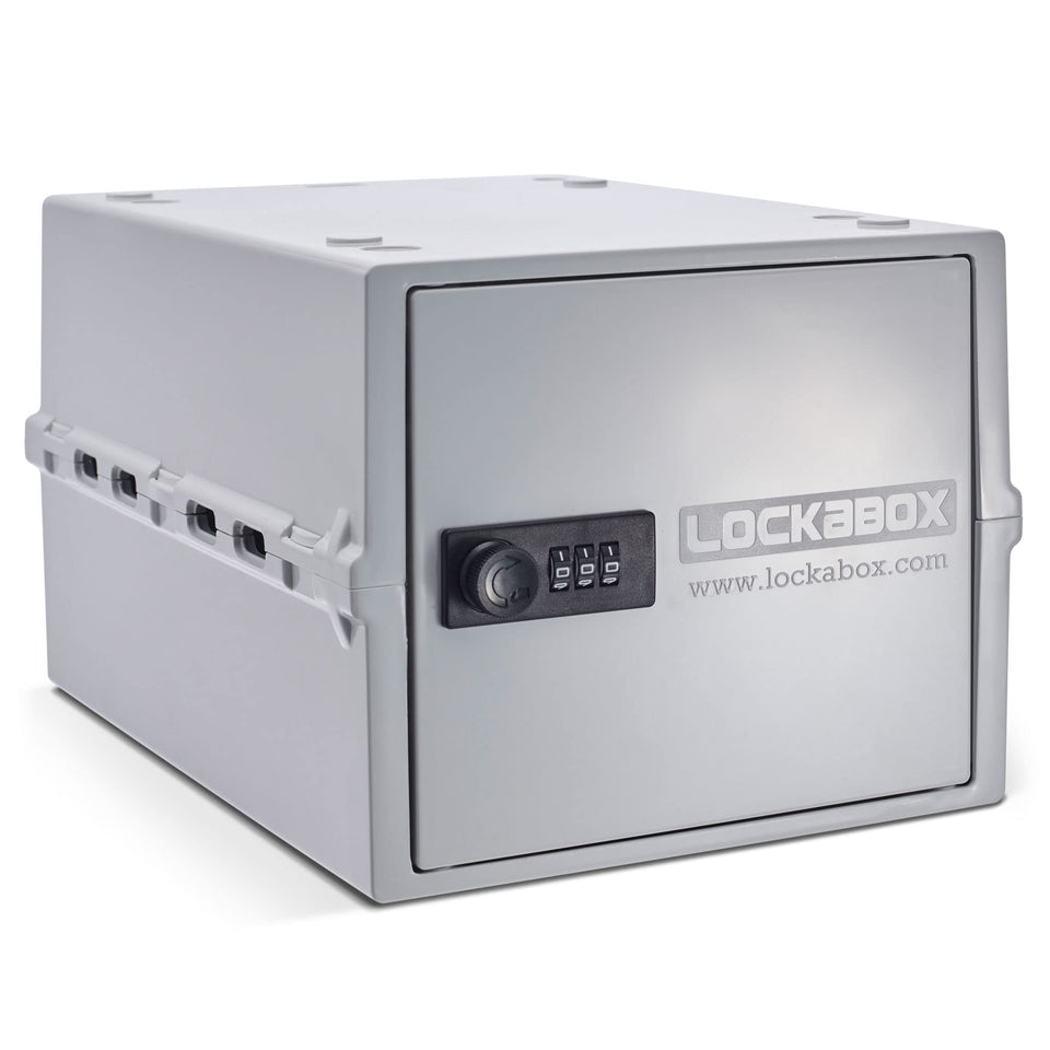 Lockabox One exterior dimensions show space requirements for placement