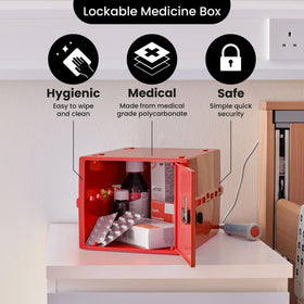 Lockabox One external size shows footprint of 12.2 in L x 8.3 in W x 6.7 in H