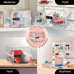 Lockabox One in a kitchen fridge ready for secure food storage.