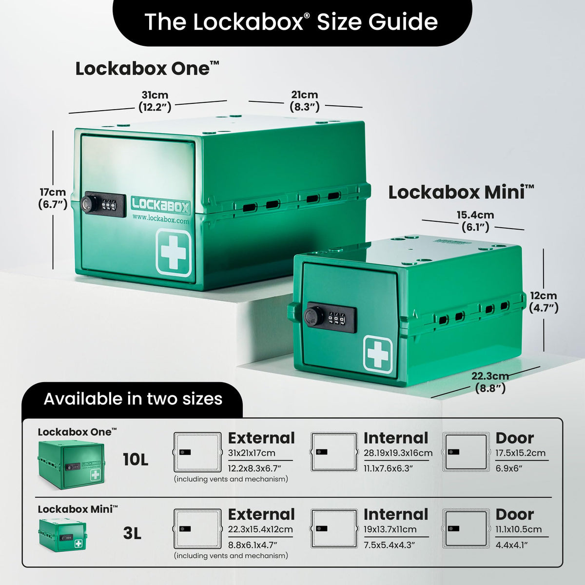 Lockabox One placed in fridge for cold storage of vitamins and meds
