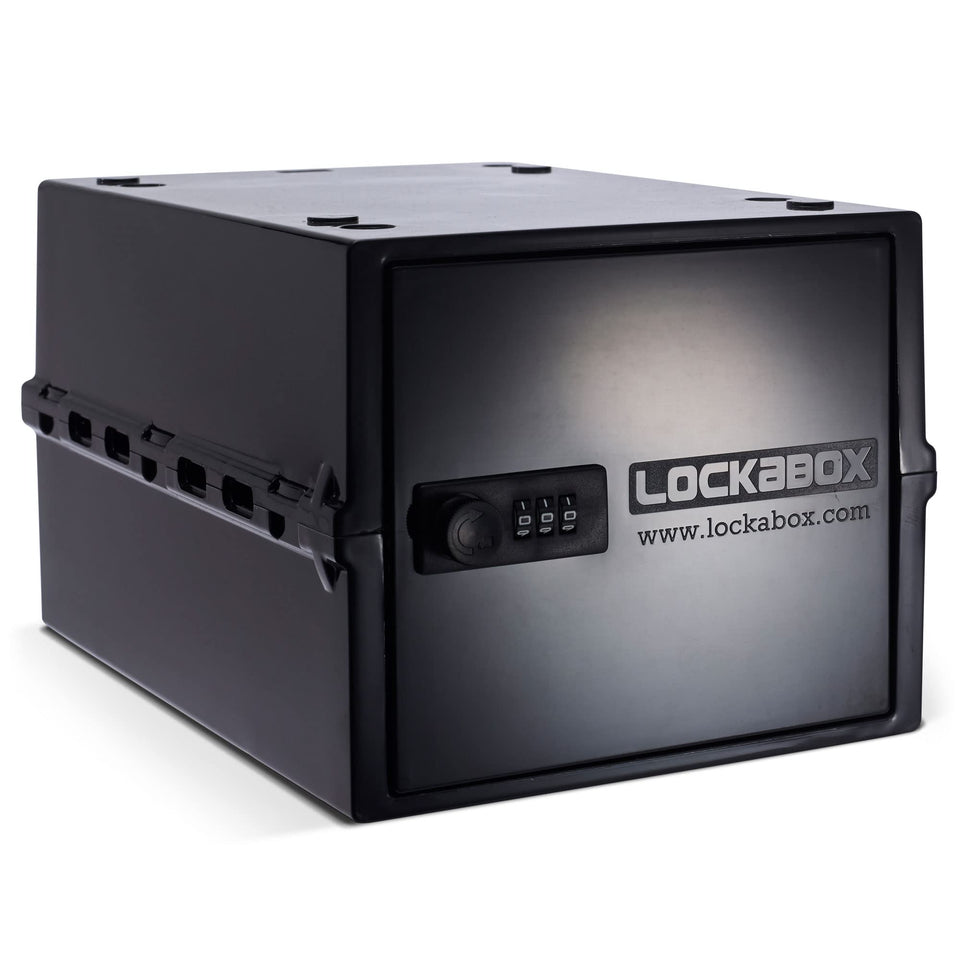 Lockabox One front view showing compact, secure storage for food and medicines
