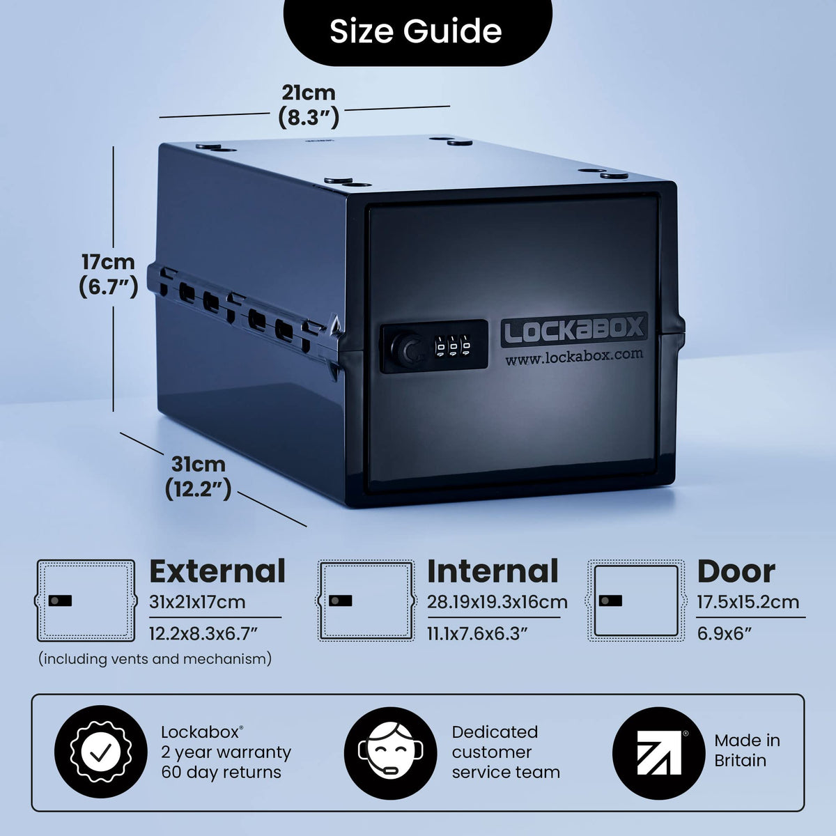 Lockabox One interior space reveals usable internal storage area