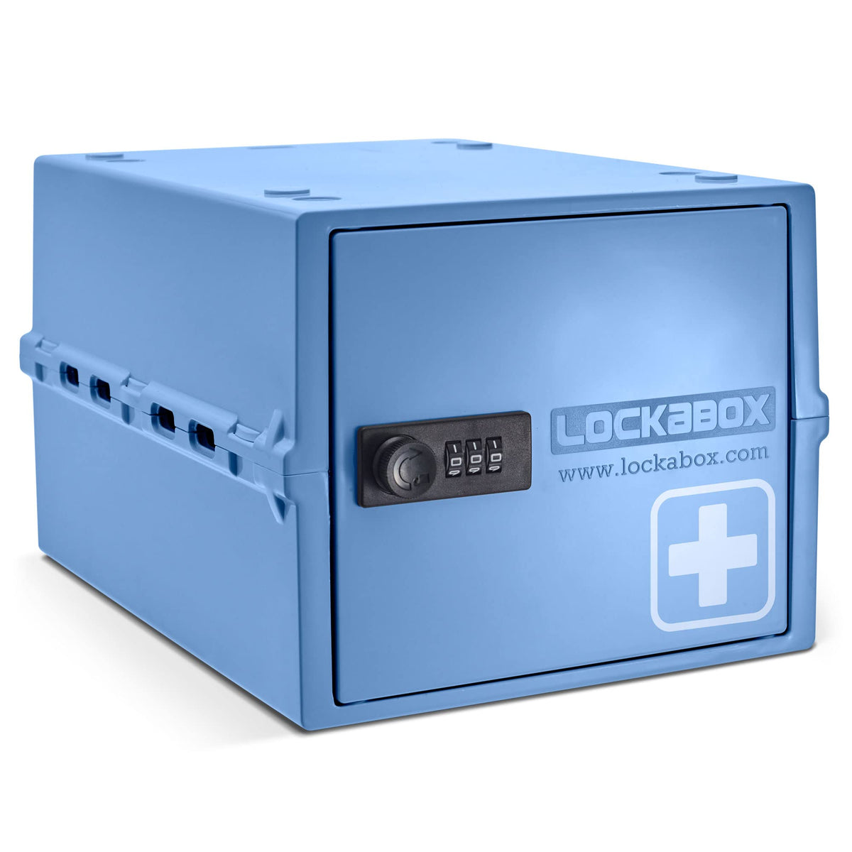 Lockabox One medicine lock box front view showing secure storage for medications