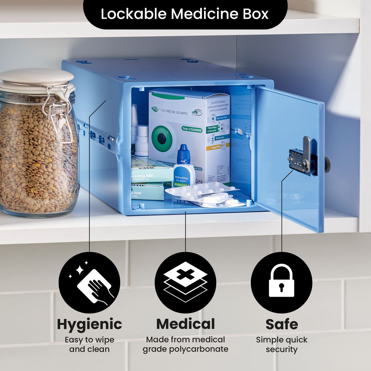 Lockabox One compact design fits neatly on shelves
