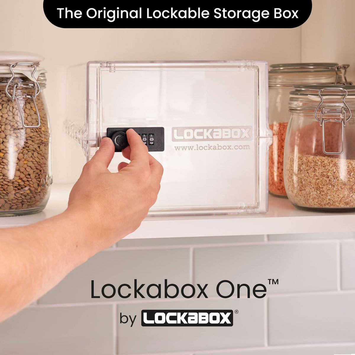 Lockabox One showing the three-digit combination lock for secure access.