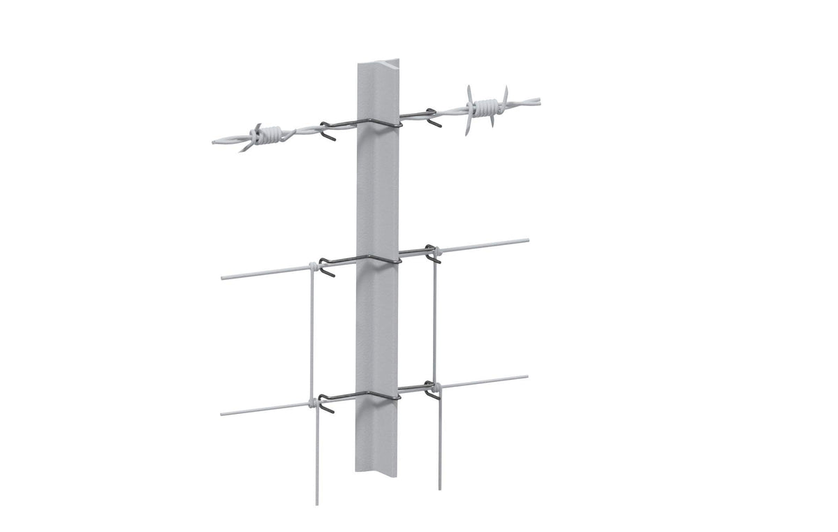 Lock Jawz wire clip installation on a T-post without tools.