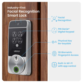Lockly Visage Zeno with Apple Home Key for iPhone unlock convenience.