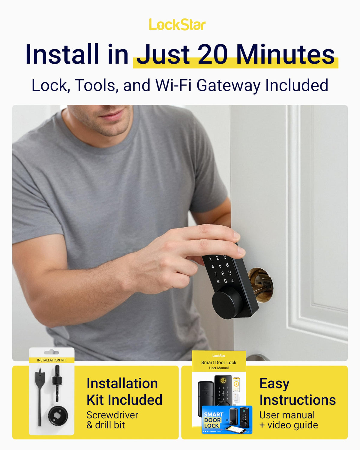LOCKSTAR DIY install guide with included screwdriver