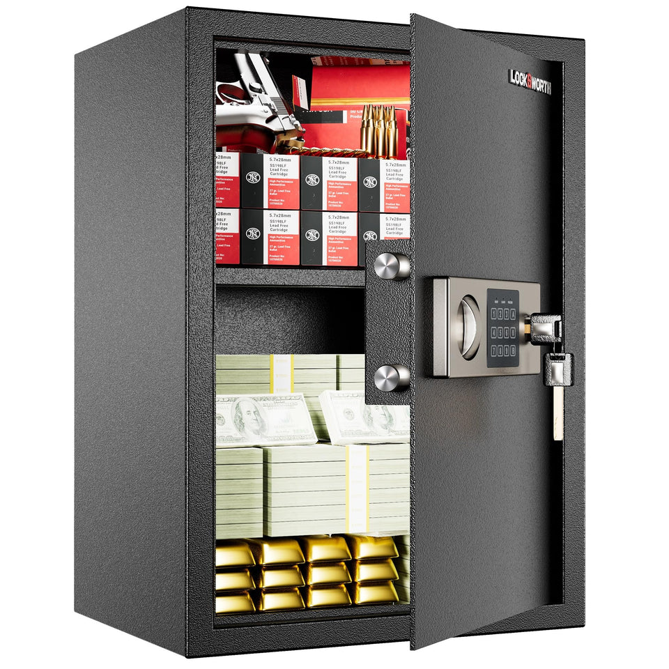Locksworth Safe front view showing sturdy steel construction for home security