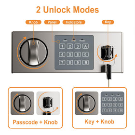 Locksworth Safe interior with adjustable shelf for flexible organization