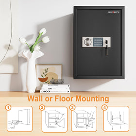 Locksworth Safe wall and floor mounting options for flexible installation