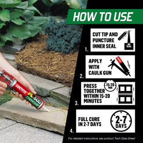 Capstone installation with Loctite PL 500 for secure bonding
