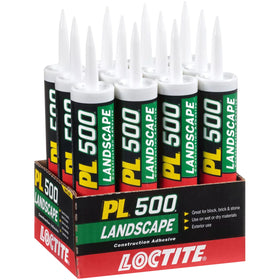 Loctite PL 500 exterior adhesive packaging for landscape projects