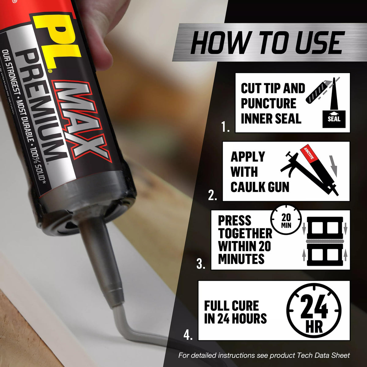 Loctite PL Premium Max 6-pack packaging ready for interior or exterior repairs