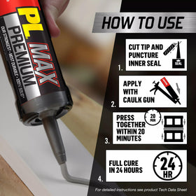 Loctite PL Premium Max 6-pack packaging ready for interior or exterior repairs