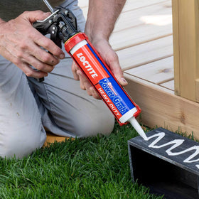 Loctite Power Grab Express dries white and paintable for a seamless look