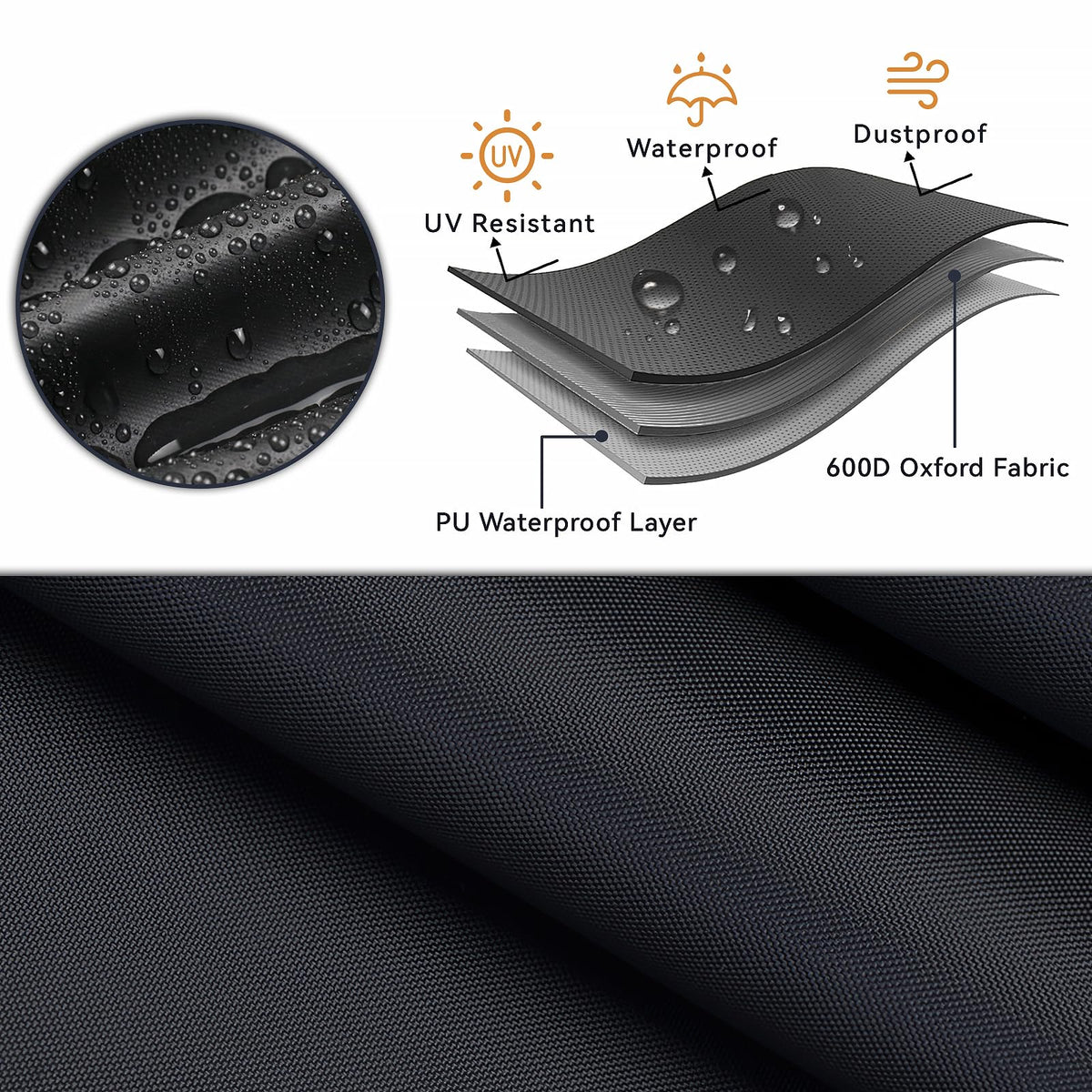 Loenel Outdoor Loveseat Cover with windproof straps secured in breezy conditions