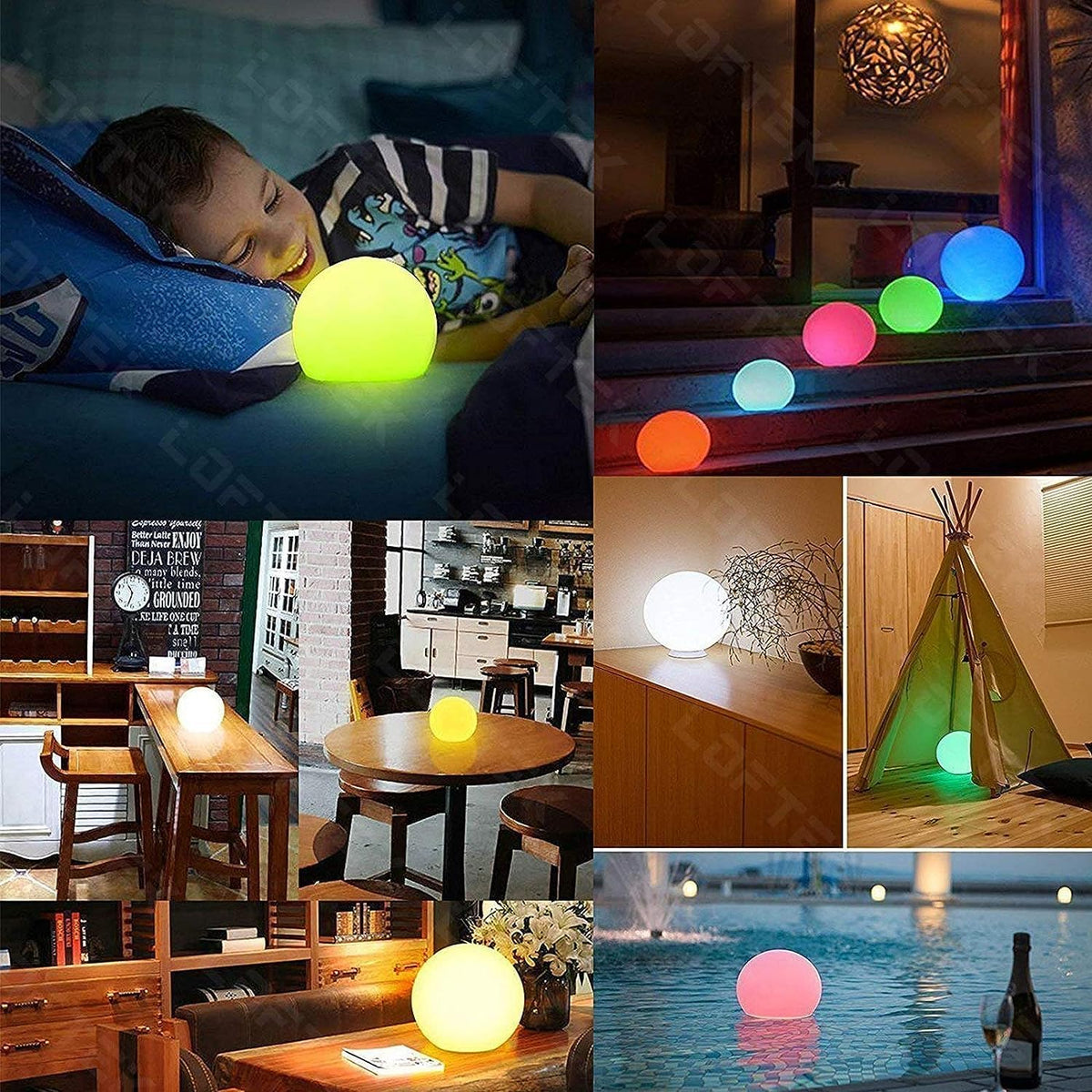 Compact 6-inch size fits nurseries, bedrooms, and bath areas with ease.
