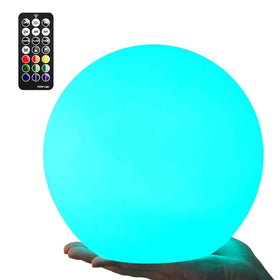 LOFTEK 8-inch LED night light ball front view for ambient mood lighting