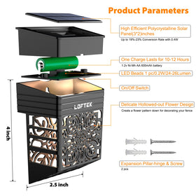LOFTEK garden path light provides steady warm illumination