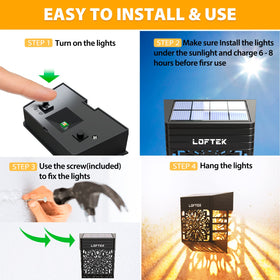 LOFTEK IP54 waterproof fence light withstands rain and snow