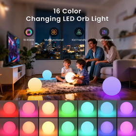 LOFTEK light ball with dimming controls for customizable brightness