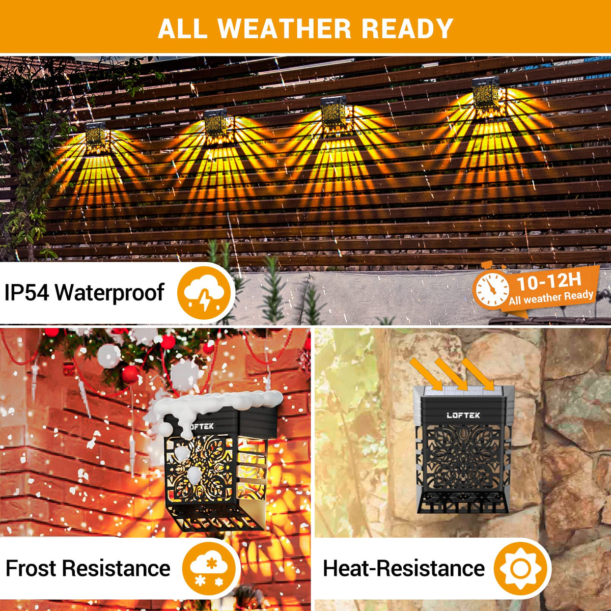 Outdoor LOFTEK decor light adds ambience along garden borders