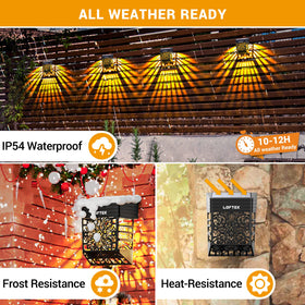 Outdoor LOFTEK decor light adds ambience along garden borders