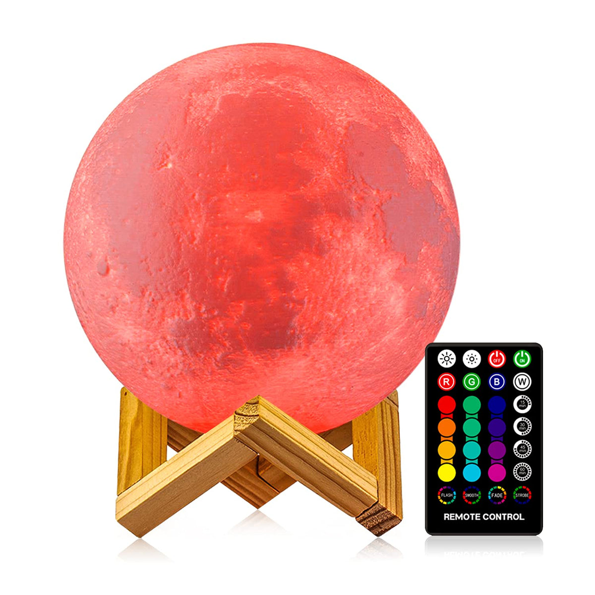 LOGROTATE Moon Lamp with 16 colors creates a calming nursery glow.