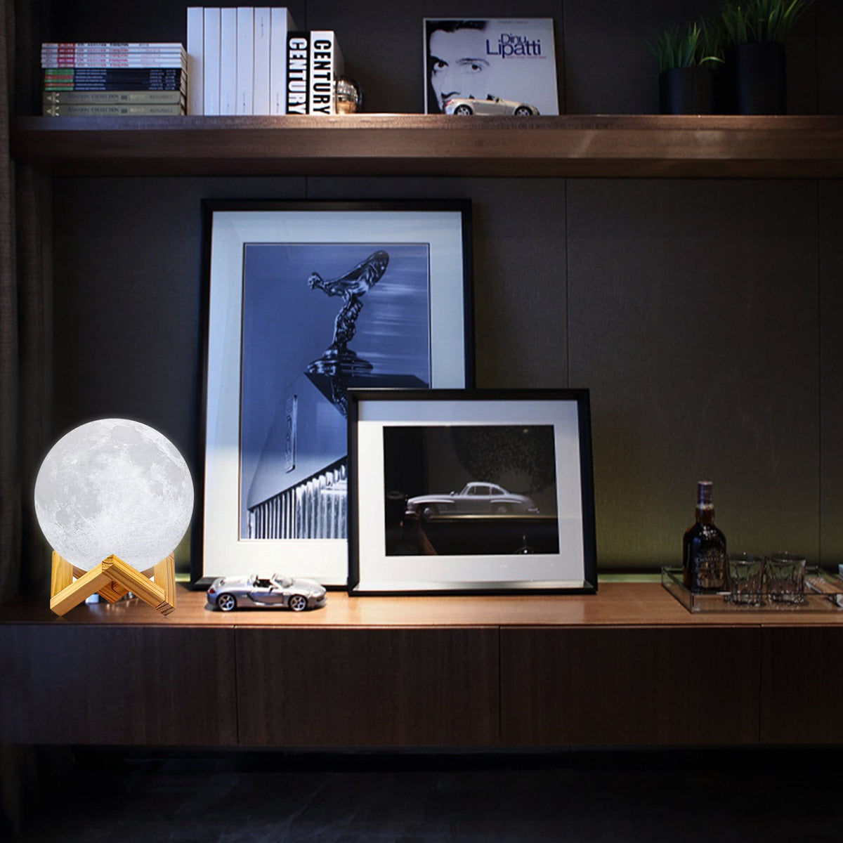 LOGROTATE Moon Lamp perfect for bedroom and outdoor decor.