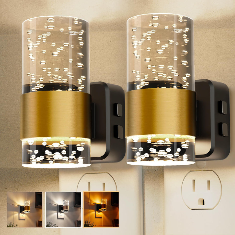 L LOHAS LED bubble night light with angled outlet for hallway lighting