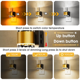L LOHAS LED bubble night light with rotatable plug for versatile placement