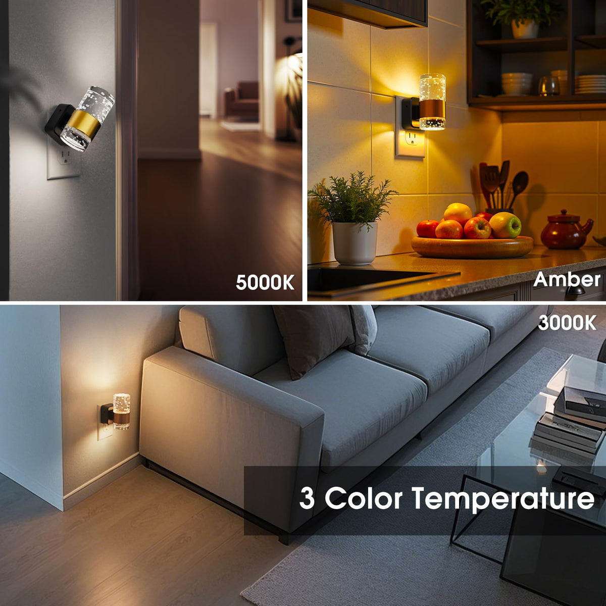 L LOHAS LED dimmable night light with three brightness levels for mood lighting