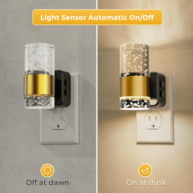 L LOHAS LED dusk-to-dawn sensor night light auto-activates in darkness