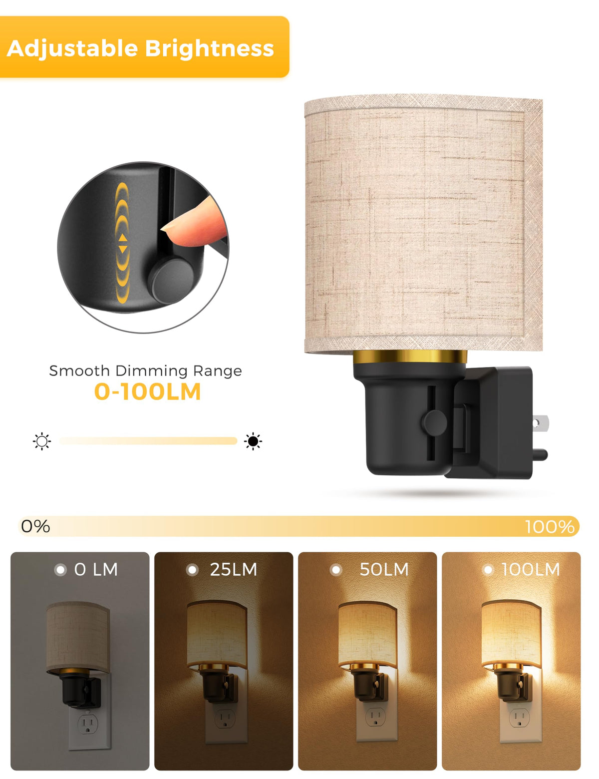 L LOHAS LED night light features dusk-to-dawn sensor for automatic use.