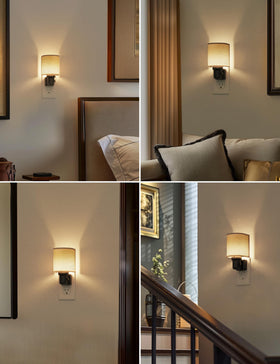 L LOHAS LED plug-in design saves outlet space and reduces clutter.