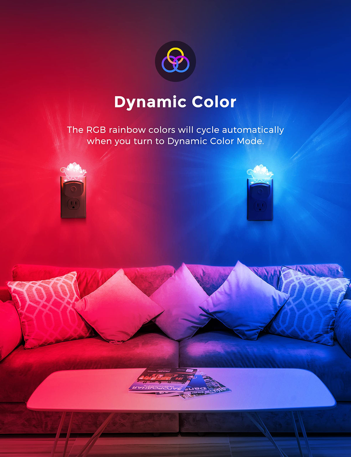 LOHAS LED 180-degree illumination coverage from a compact plug-in light