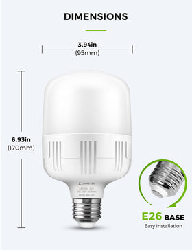 L LOHAS LED daylight 5000K bulb suited for garages and warehouses