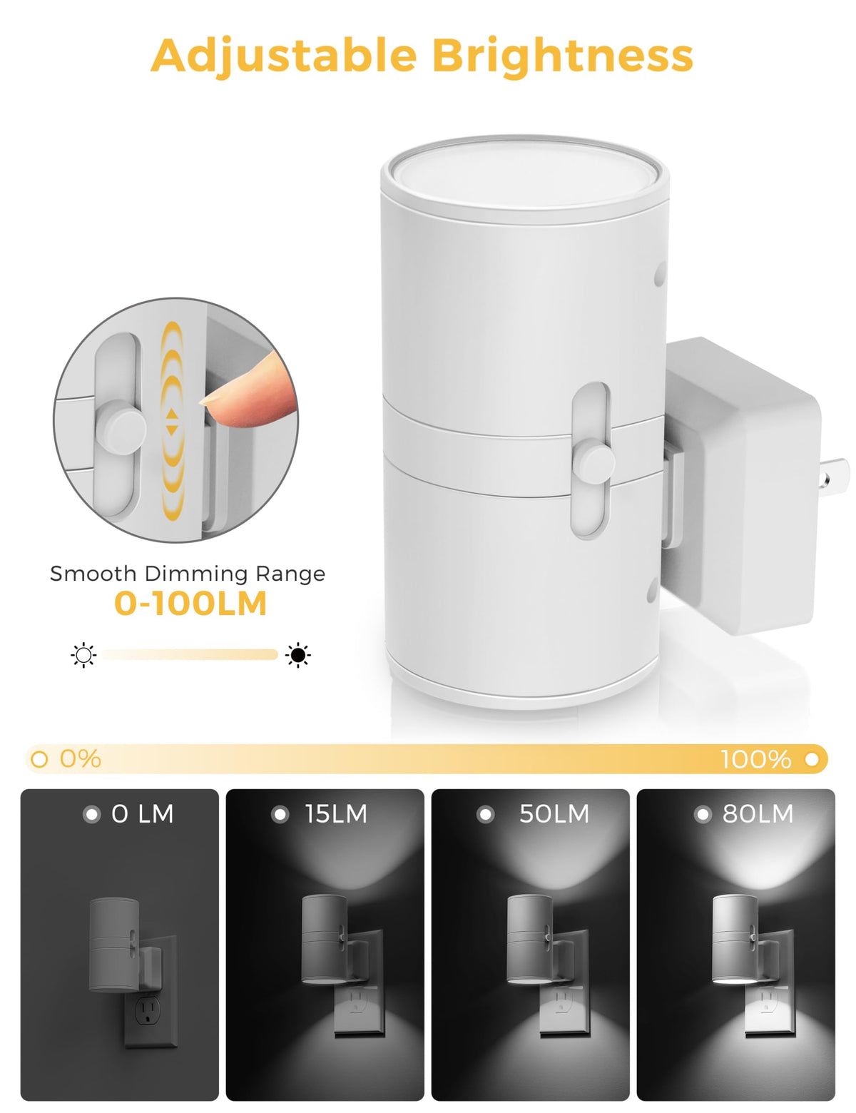 L LOHAS LED daylight white 5000K light for clear nighttime visibility.