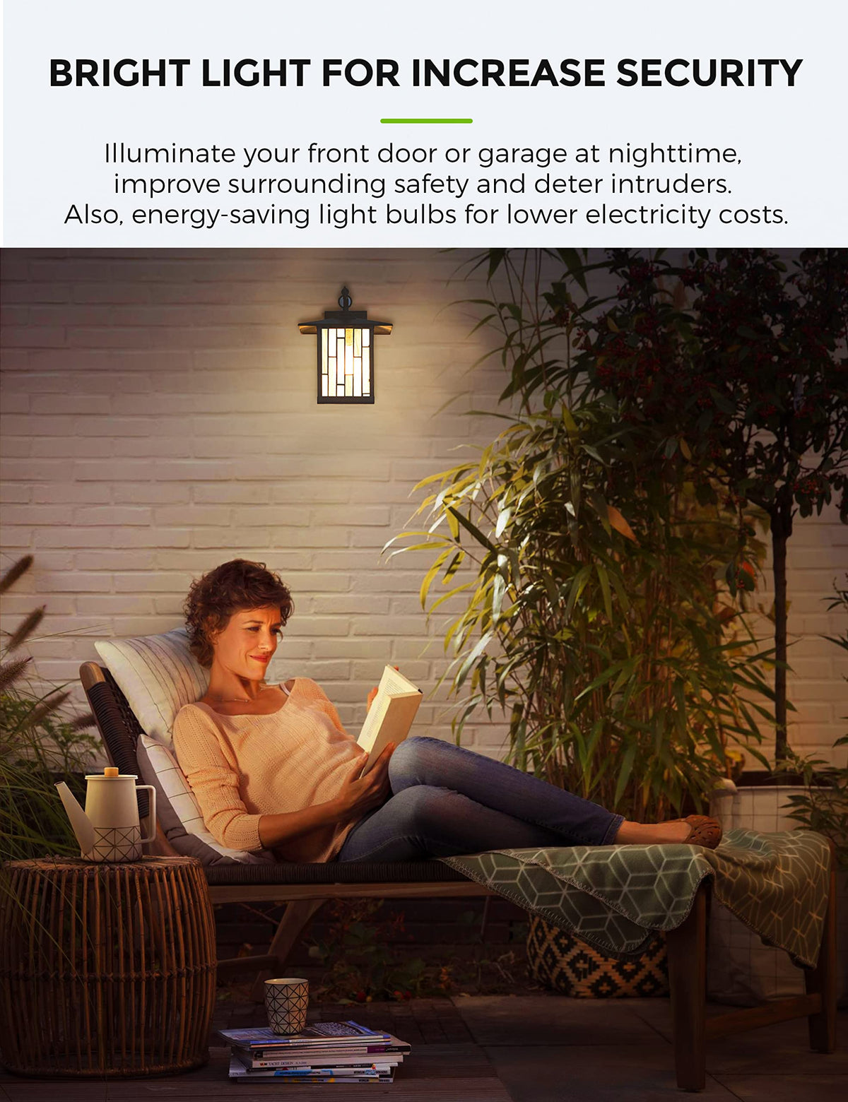 L LOHAS LED easy-installation E26 bulb fits most porch fixtures.