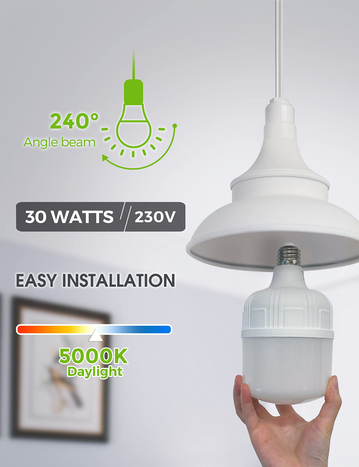 L LOHAS LED easy installation with dual base and warranty