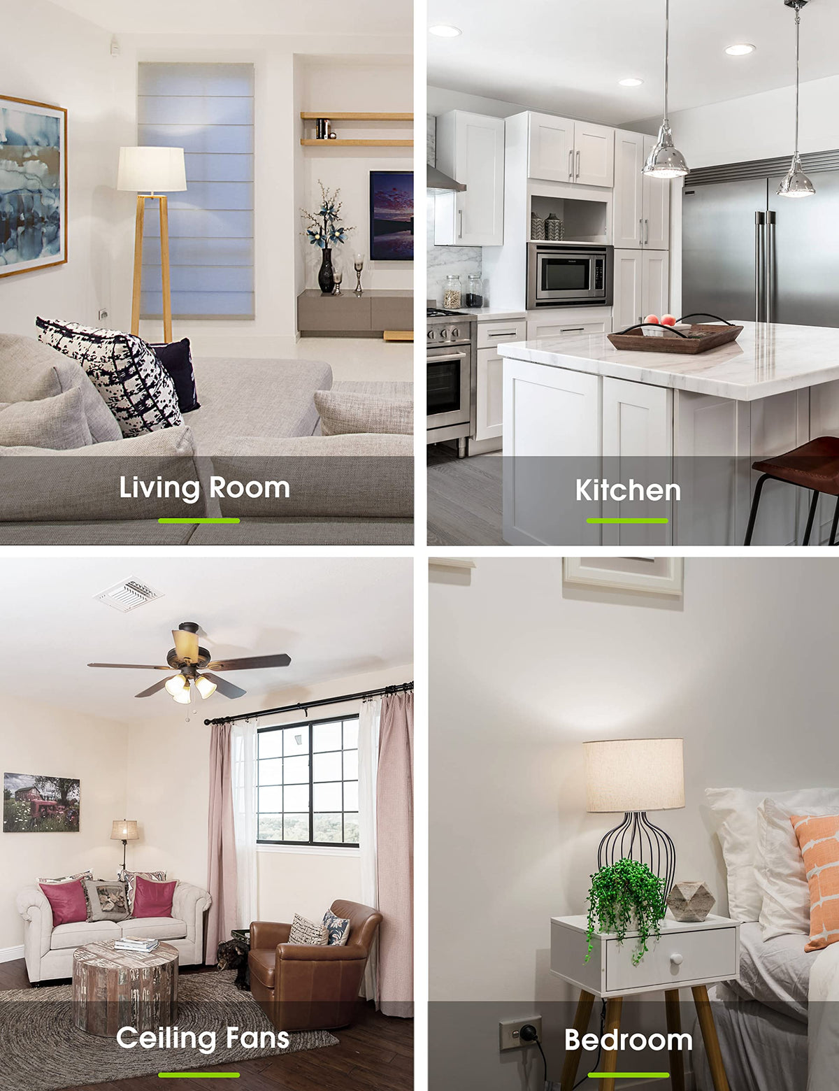 Energy-saving 12W design lowers electricity usage