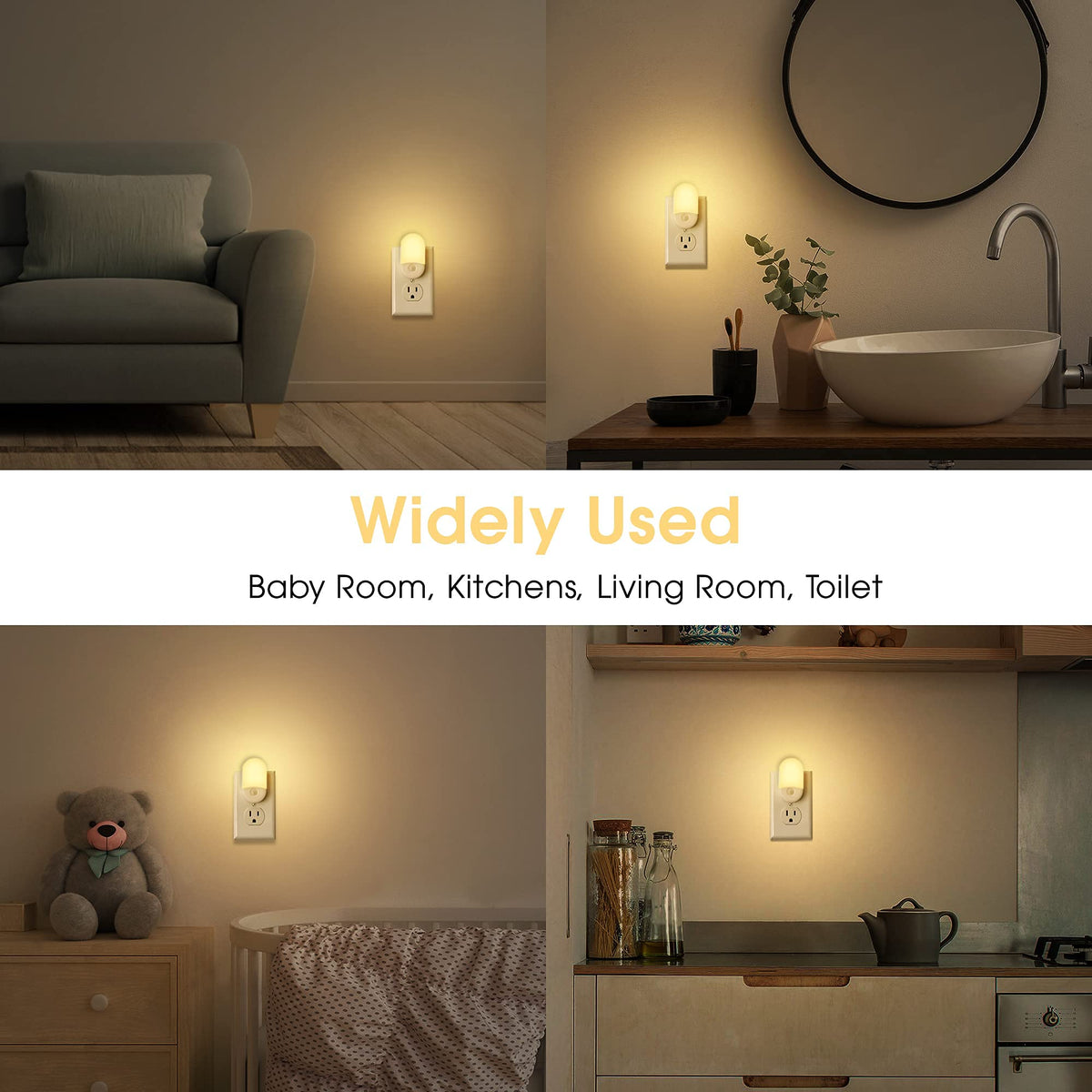 L LOHAS LED plug-in night light keeps the bottom socket free