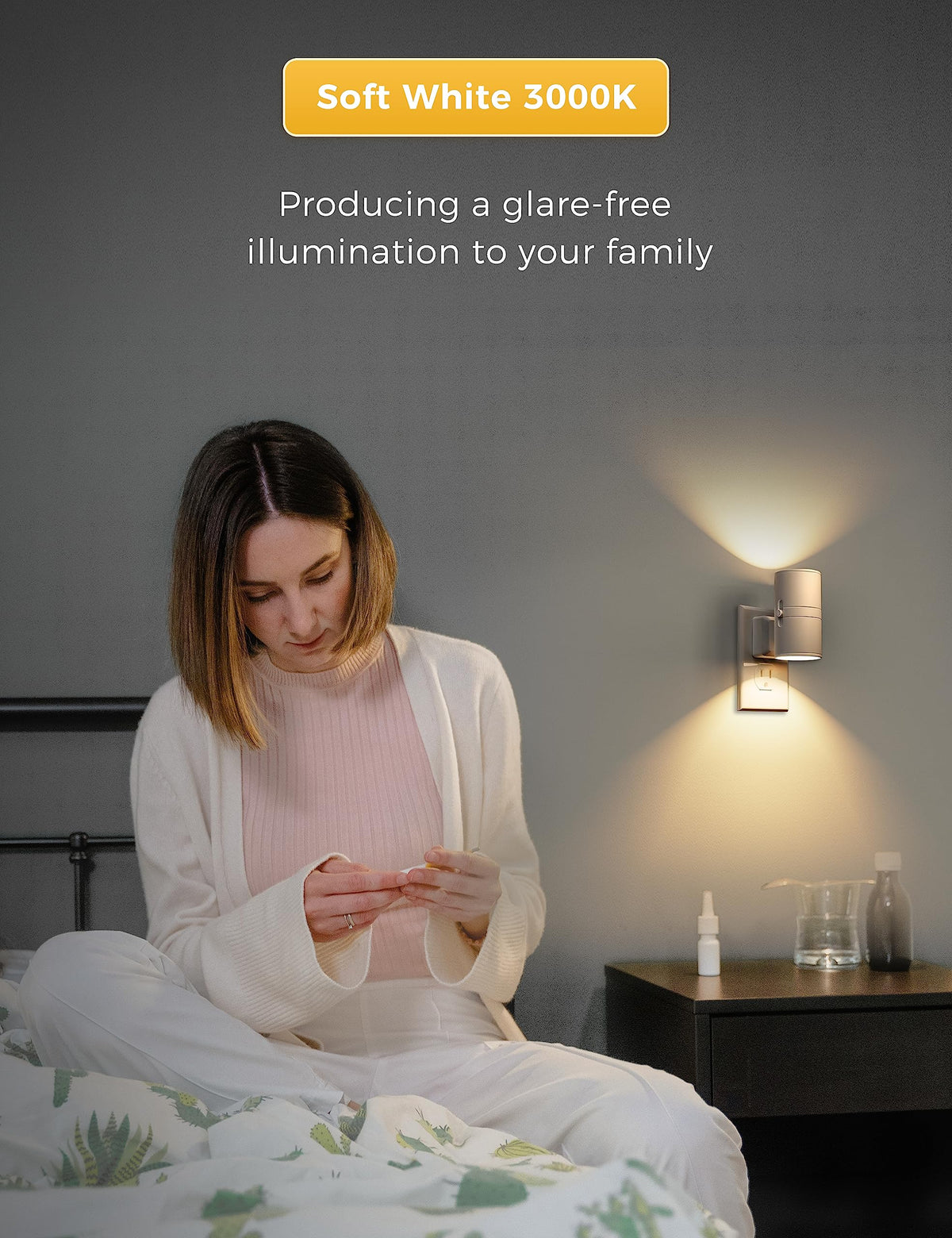 L LOHAS LED plug-in night light suitable for kids and elders.
