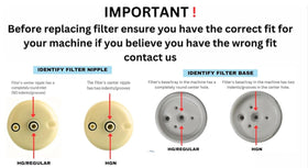 Loiesitarge filter media with clear markings aiding correct installation.