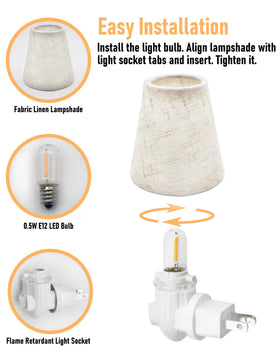 LOIWON night light featuring flame-retardant plastic body for safety and durability