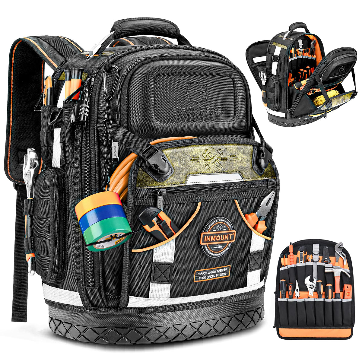 LOKASS Tool Backpack front-panel access for fast tool retrieval on the job.