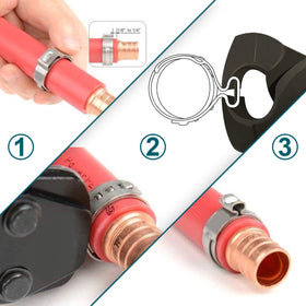 Secure crimp fittings in hydronic heating or cooling systems
